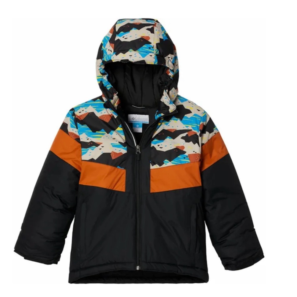 Columbia Lightning Lift II Hooded Jacket Boys Fossil Size M (10-12)